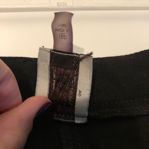 Black Anne Klein Pants with Gold Pocket Zippers - Picture 8 of 9